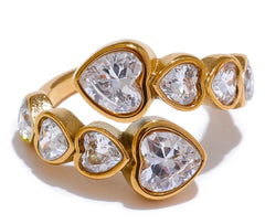 Zircon Heart Ring